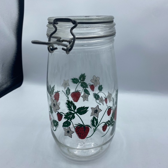 Urban Outfitters Kitchen Strawberry And Cream Glass Wire Bail